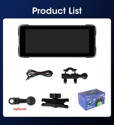 7 Inch Motorcycle GPS Navigation With Wireless CarPlay IP67 - Smarsty