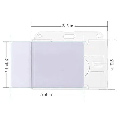Transparent Cards Slots ID Tag Badge Holder with Badge Reel Cards Storage Organizer Employee Pass Work Card Case Sleeve - Smarsty