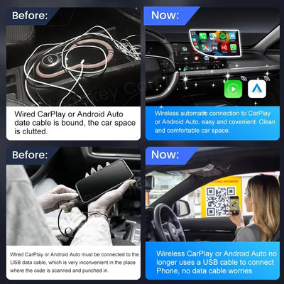 3 In 1 Wireless CarPlay Android Auto Adapter For Cars - Smarsty