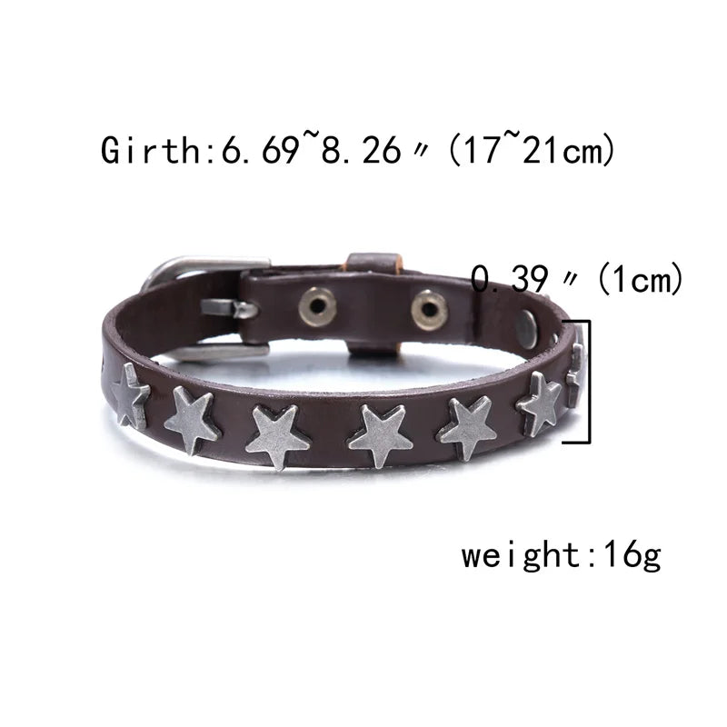 Leather Wrap Bracelet for Men and Women with Buckle Closure - Smarsty