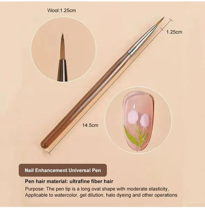 9PCS UV Gel Nail Brush Set for Creative Nail Art - Smarsty