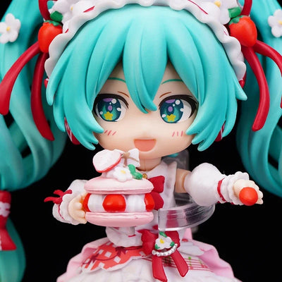 10cm #1939 Hatsune Miku Anime Figure 15th Anniversary Strawberry Miku Action Figure #1940 PVC Collection Model Doll Toys Gift - Smarsty