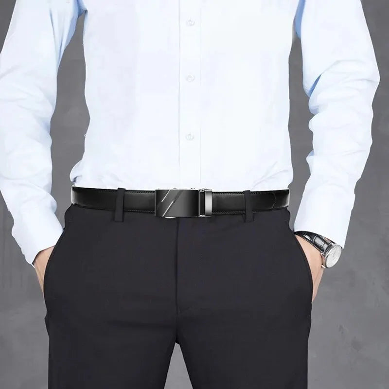 Luxury Men's PU Leather Belt Soft Comfortable Fit - Smarsty