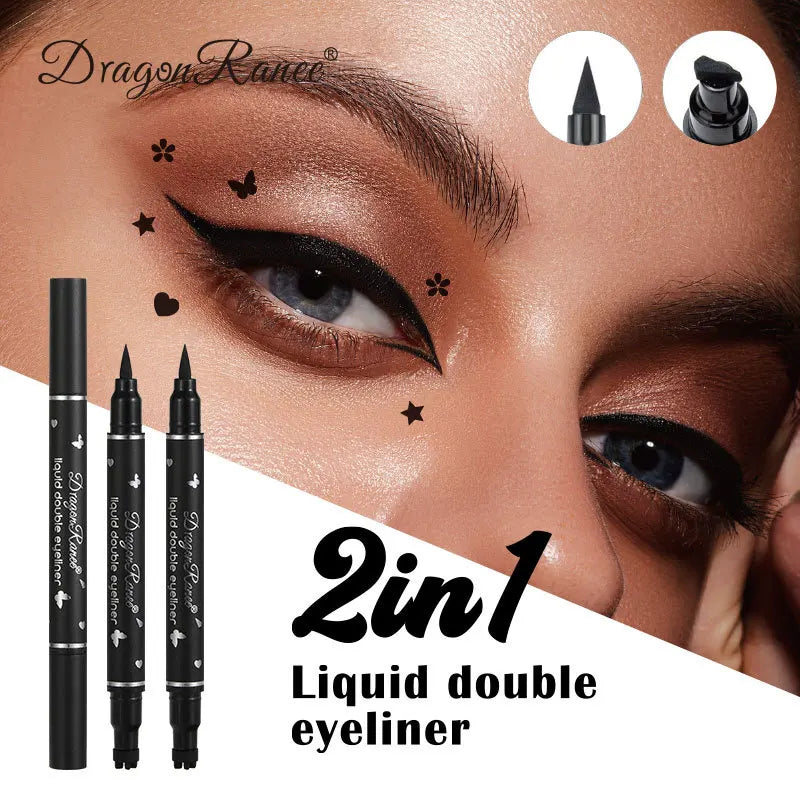 Dragon Ranee Waterproof Double Head Eyeliner for Easy Application - Smarsty