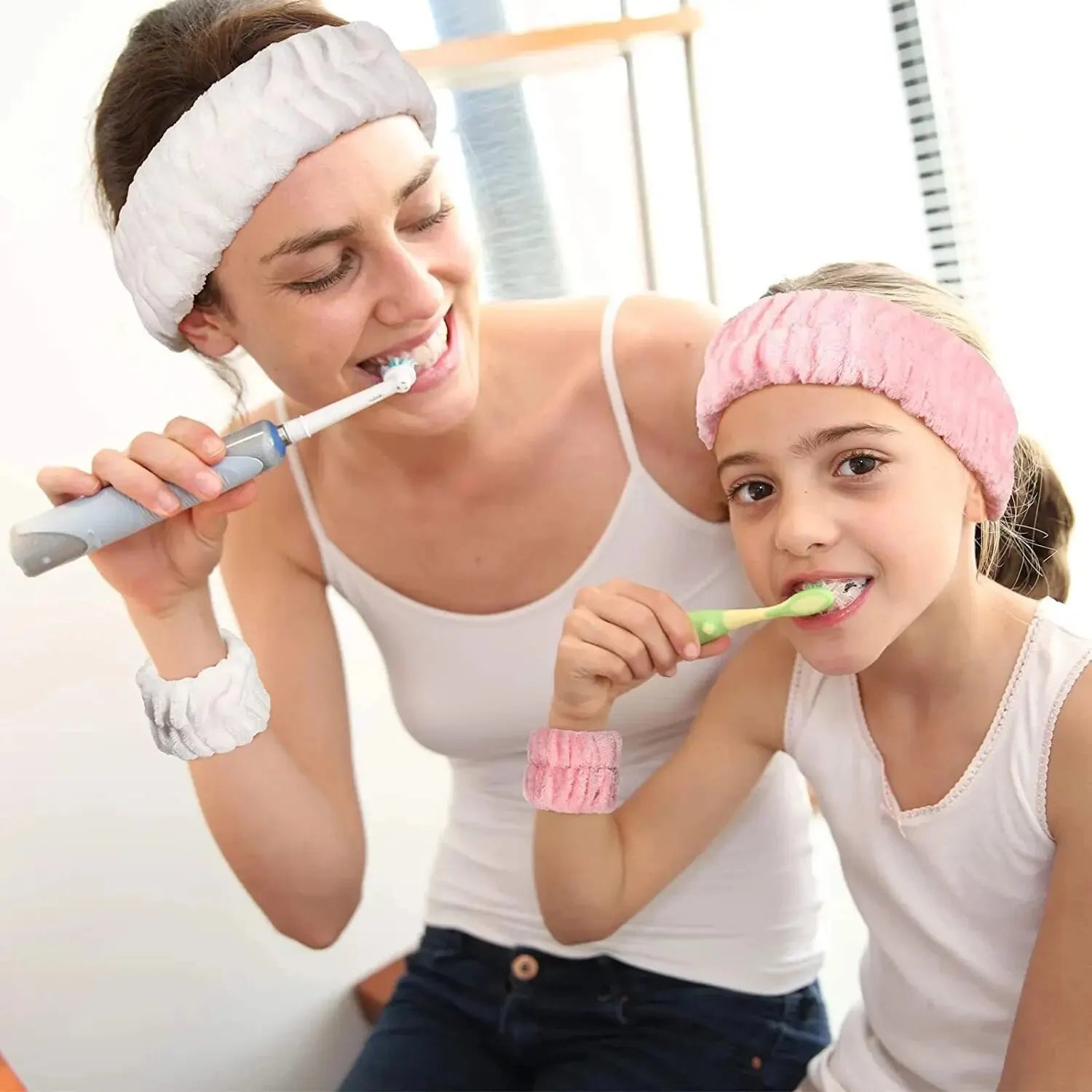 Absorbent Waterproof Face Wash Wristbands And Headband Set - Smarsty