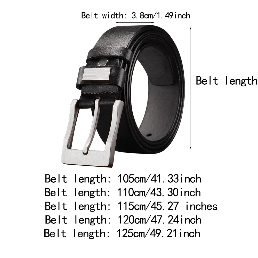 Mens Leather Belt Vintage Style High Quality Designer Strap - Smarsty