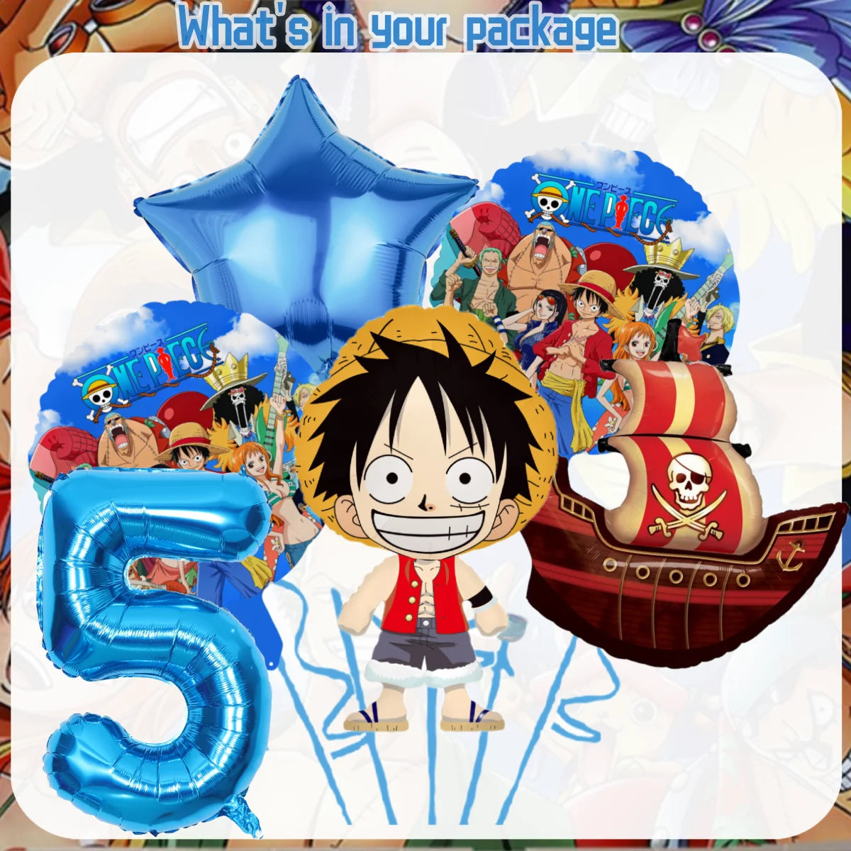 One Piece Birthday Party Disposable Tableware Set - Smarsty