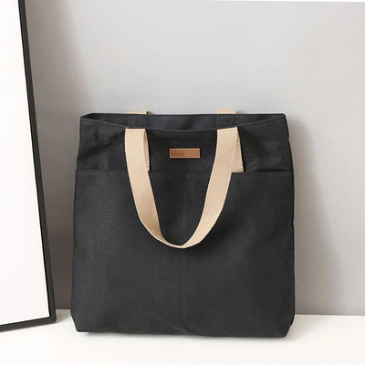 Women Canvas Tote Bag Large Capacity Reusable Shopping Bag - Smarsty