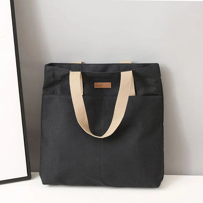 Women Canvas Tote Bag Large Capacity Reusable Shopping Bag - Smarsty