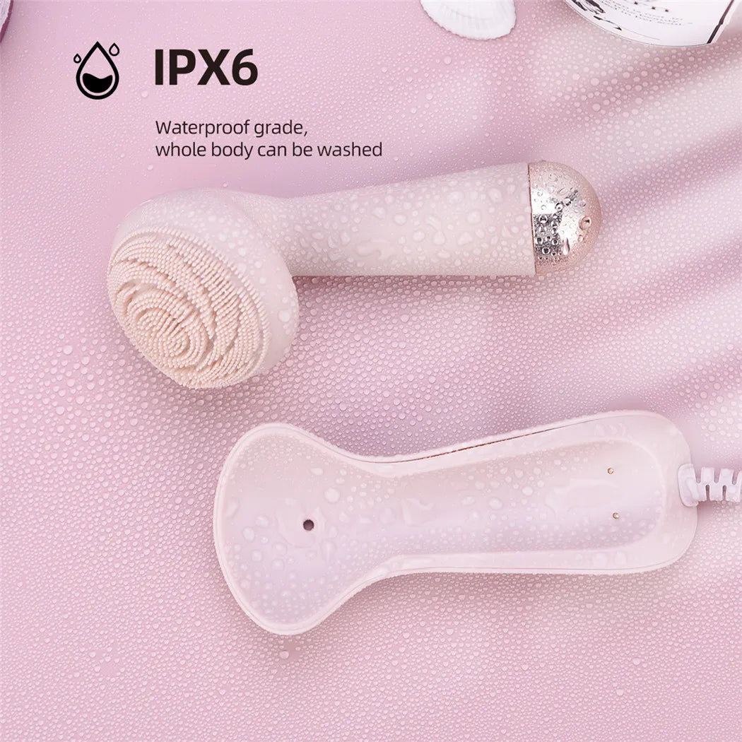 Electric Silicone Facial Brush with Vibration Massage - Smarsty