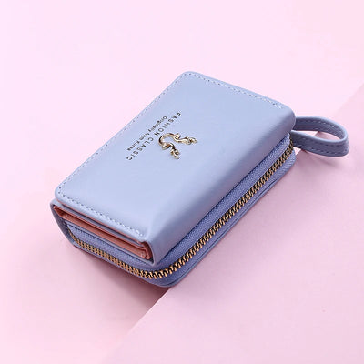 Luxury Brand Women's Small Wallet Female Card Holder Short Wallets with Coin Purse for Woman Ladies PU Leather Hasp Mini Clutch - Smarsty
