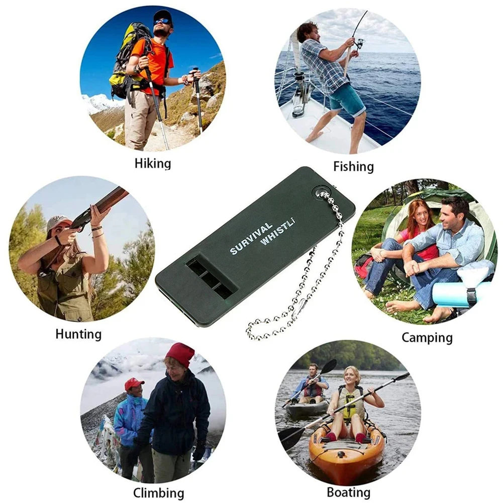 3-Frequency Whistle High Decibel Survival Whistle Outdoor Hiking Camping Whistle 3 Holes Hunting Whistle Emergency Survival Tool by Smarsty