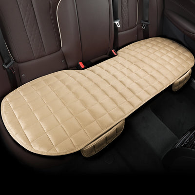 Plush Plaid Winter Car Seat Cushion With Storage Bag - Smarsty