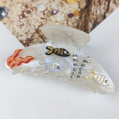 Handmade Large Sea Hair Claw Clips Acetate Beach Starfish - Smarsty