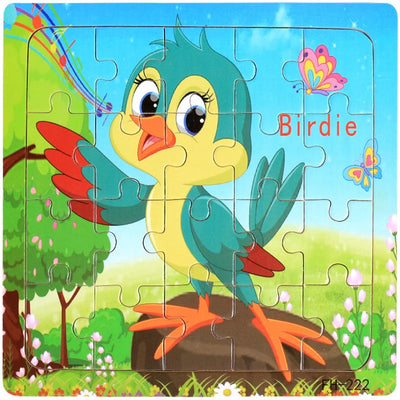 New 20 Piece Wooden 3d Puzzle Cartoon Animal Vehicle Jigsaw Puzzle Montessori Educational Toys For Kids Baby 1 2 3 Years by Smarsty