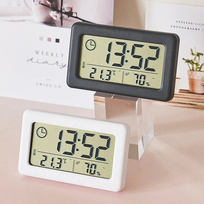 Portable Slim LED Alarm Clock with Temperature and Humidity Display - Smarsty