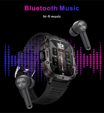 Rugged Military Smart Watch for Men with Bluetooth Calling - Smarsty