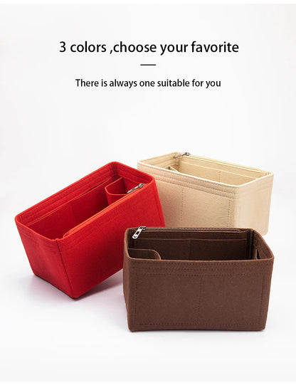 WUTA Felt Insert Bag Organizer For LV Speedy 20 25 30 35 Flap Handbag Inner Bag Makeup Travel Purse Storage Tote Bag Accessories