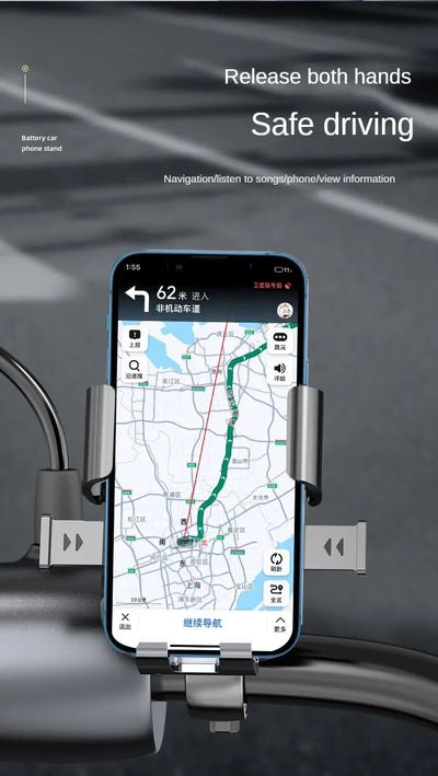 Universal Bike Phone Holder With Free Rotation Shockproof - Smarsty