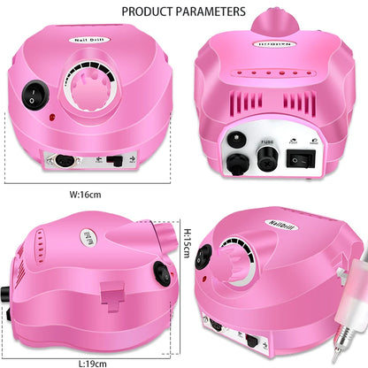 Professional Electric Nail Drill 35000RPM Portable Manicure Machine - Smarsty