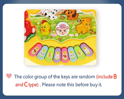 Kids Cartoon Piano Keyboard Game with Animal Sounds Flashing Light Music Baby Instrument Music Toys Educational Toys Kids Gifts by Smarsty