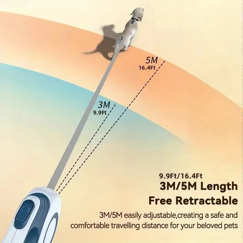 5M Automatic Retractable Dog Leash for Easy Outdoor Walks - Smarsty