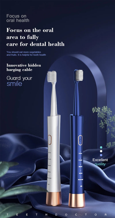 Sonic Electric Toothbrush with Type-C Charging and 5 Gear Modes - Smarsty