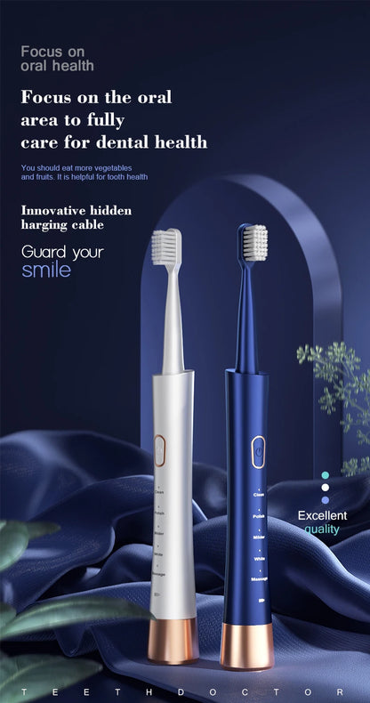 Sonic Electric Toothbrush with Type-C Charging and 5 Gear Modes - Smarsty