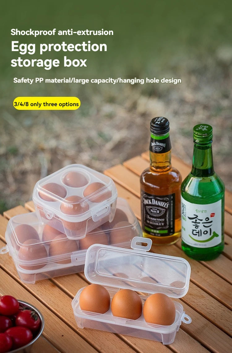 Outdoor Shockproof Egg Box Storage Box, Portable Camping Shatterproof Egg Tray, Home Plastic Protection Box, Travel Shatterproof by Smarsty