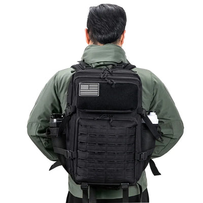 45L Tactical Backpack survival Bag Hunting MOLLE Backpack GYM For Men EDC Outdoor Hiking Rucksack Witch Bottle Holder - Smarsty