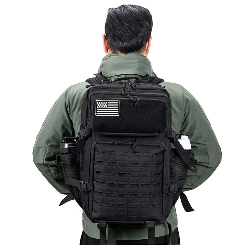45L Tactical Backpack survival Bag Hunting MOLLE Backpack GYM For Men EDC Outdoor Hiking Rucksack Witch Bottle Holder - Smarsty