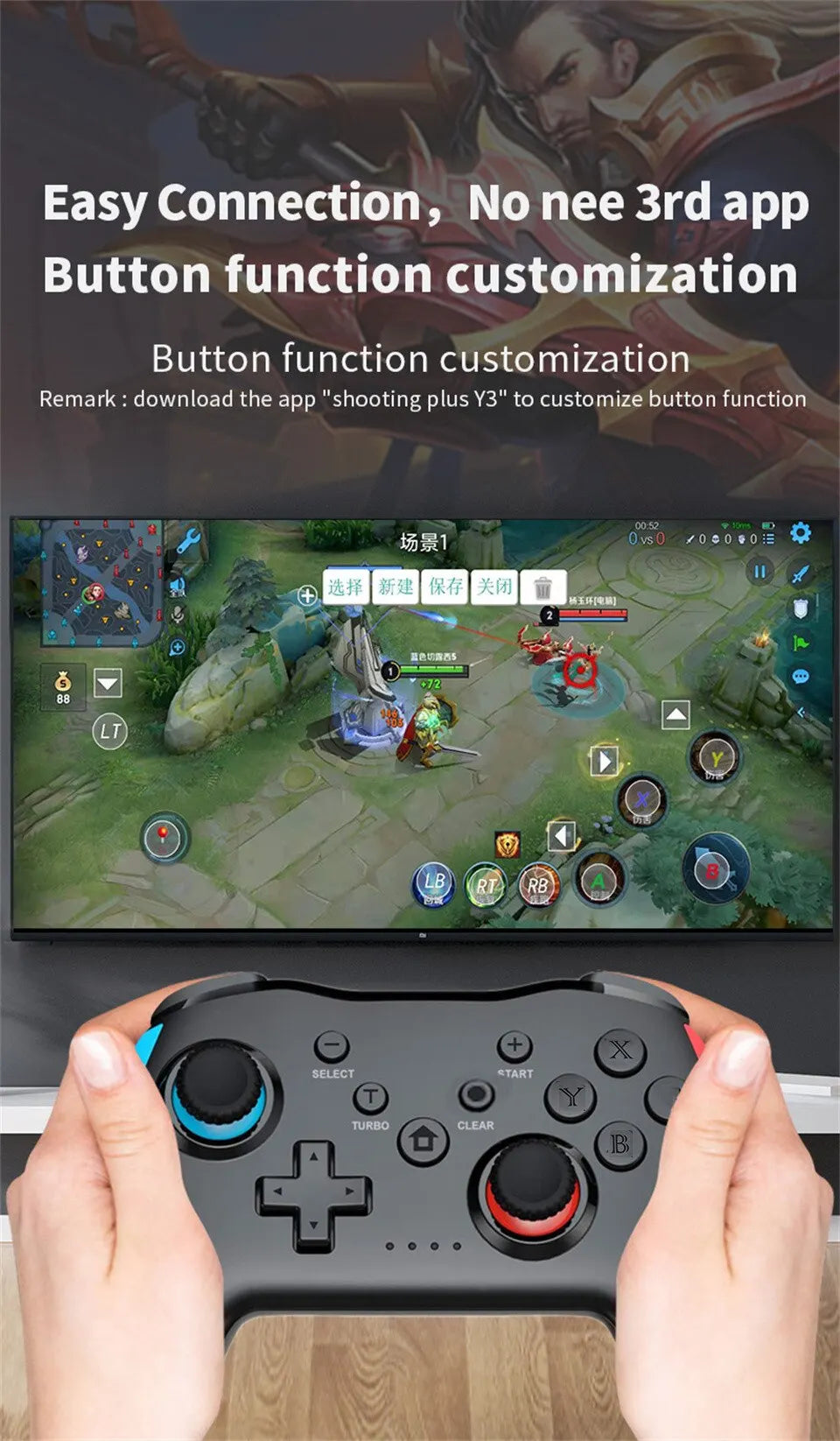 GAMINJA MG25Z Wireless Bluetooth Gamepad with Dual Vibration - Smarsty