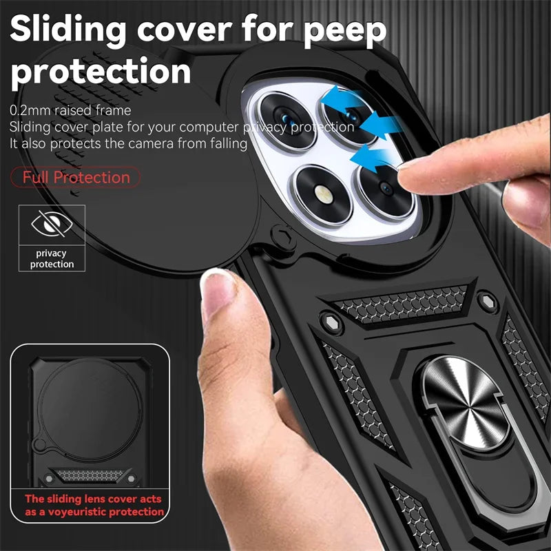 Shockproof Phone Case With Magnetic Ring Stand Camera Cover - Smarsty