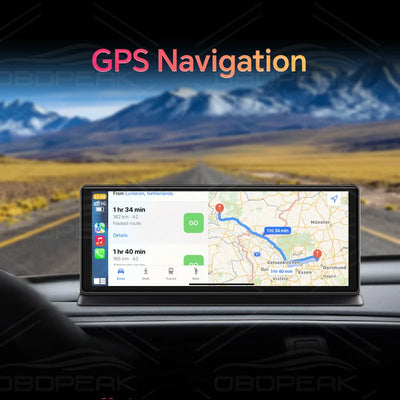4K Car Dash Cam With Wireless CarPlay And GPS Navigation - Smarsty