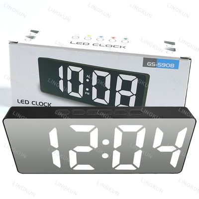 Noiseless Digital Alarm Clock with Large LED Display - Smarsty