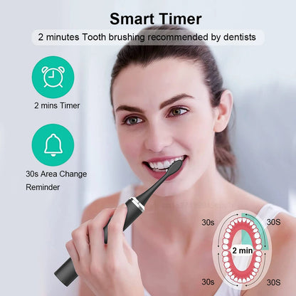 Electric Toothbrush With Sonic Vibration For Deep Cleaning - Smarsty