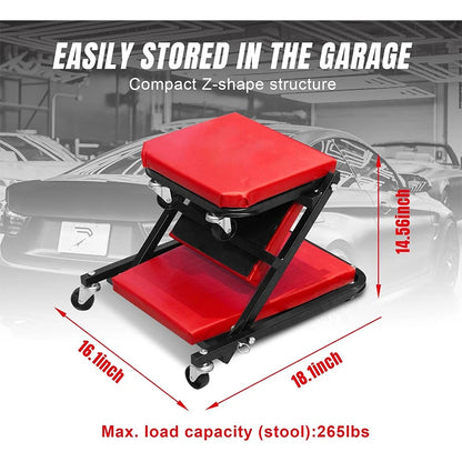 Rolling Creeper Durable Knee Pads with Full 360 Degree Turn Casters and Tool Tray, Swivel Castors Comfortable cushioning kneelin