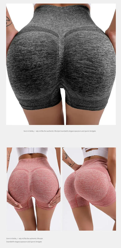 CZGUKE Women High Waist Workout Shorts Butt Lifting Tummy Control Ruched Booty Smile Yoga Short Pant - Smarsty