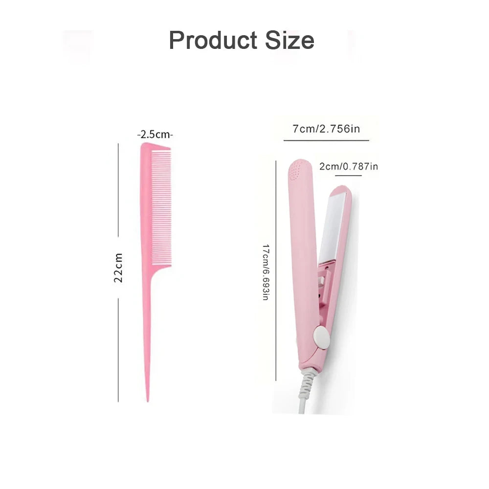 Pink Ceramic Flat Iron for Smooth Hair Finish - Smarsty
