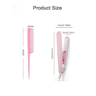 Pink Ceramic Flat Iron for Smooth Hair Finish - Smarsty