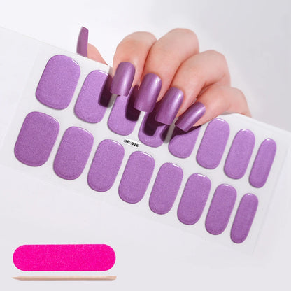 Long-Lasting Semi-Cured Gel Nail Stickers for Easy Application - Smarsty