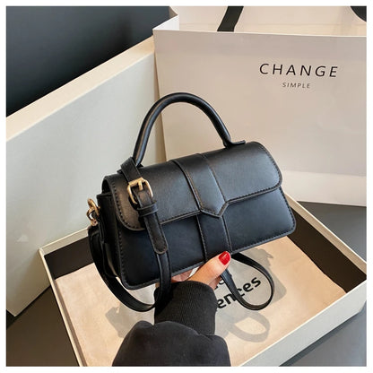 Versatile PU Leather Shoulder Bag For Women Square Satchel - Smarsty