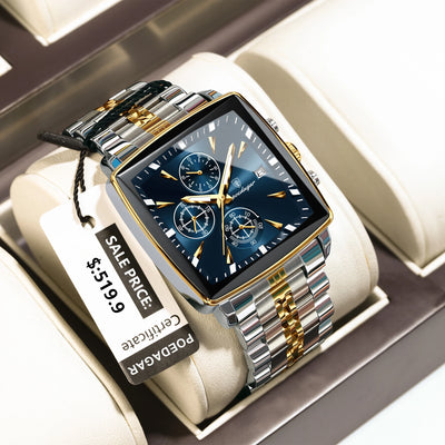 Luminous Waterproof Men's Chronograph Watch with Date - Smarsty