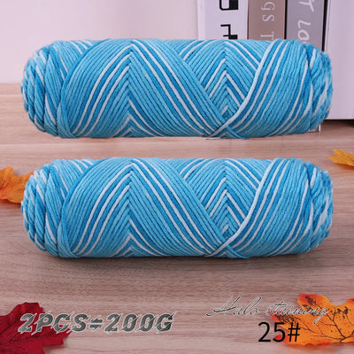 Colorful Dyed Milk Cotton Baby Sweater Yarn for DIY Projects - Smarsty