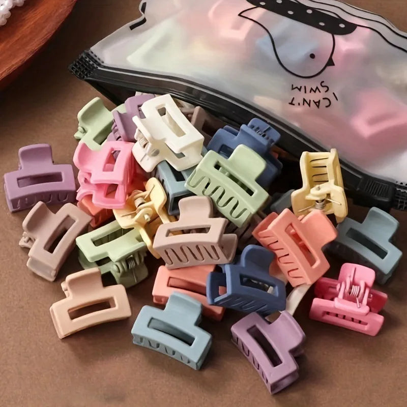 20 Pcs Matte Solid Color Hair Claw Clips For Women - Smarsty