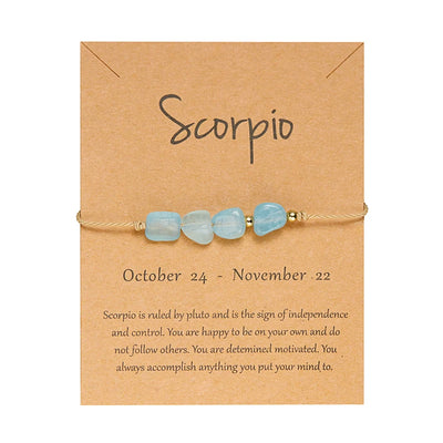 12 Constellation Natural Stone Beads Bracelets for Zodiac Signs - Smarsty