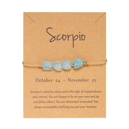 12 Constellation Natural Stone Beads Bracelets for Zodiac Signs - Smarsty