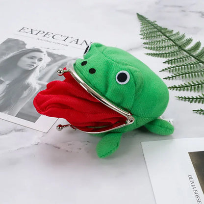 Cute Anime Frog Wallet Coin Purse Kiss Lock Accessory - Smarsty