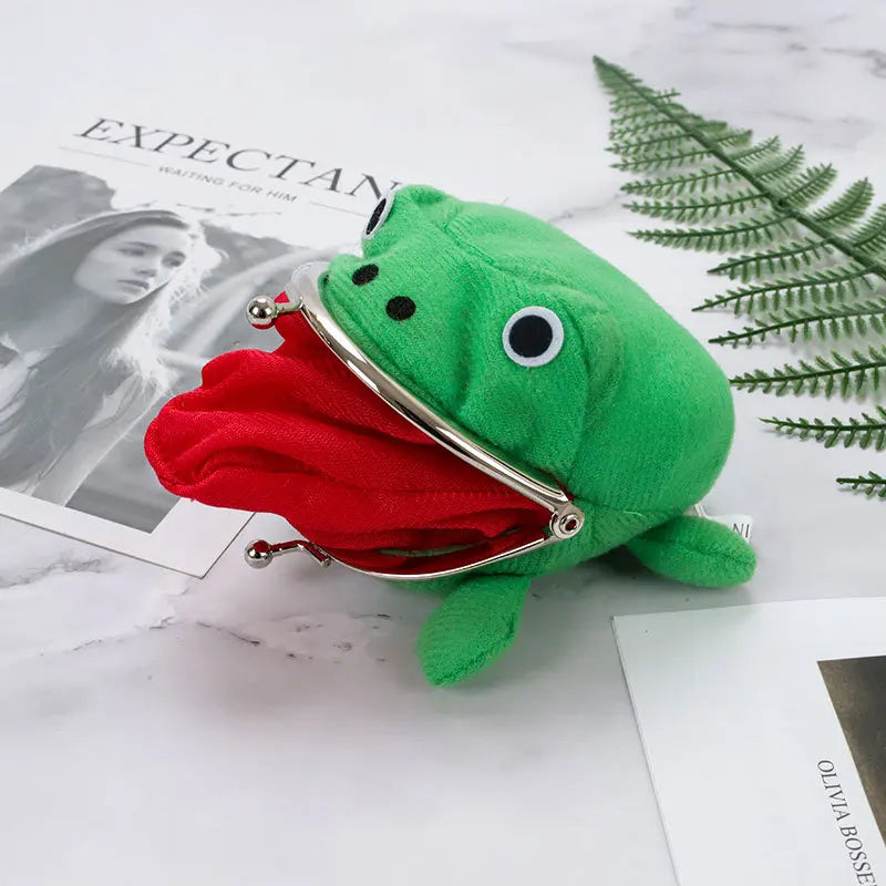 Cute Anime Frog Wallet Coin Purse Kiss Lock Accessory - Smarsty