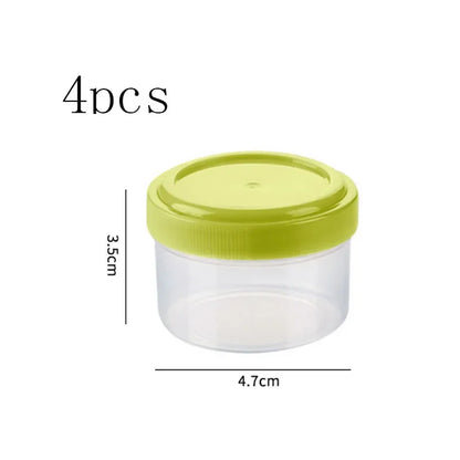 4pcs Plastic Sauce Squeeze Bottle Mini Seasoning Box Salad Dressing Containers Outdoor Portable Barbecue Spice Jar Kitchen Tool